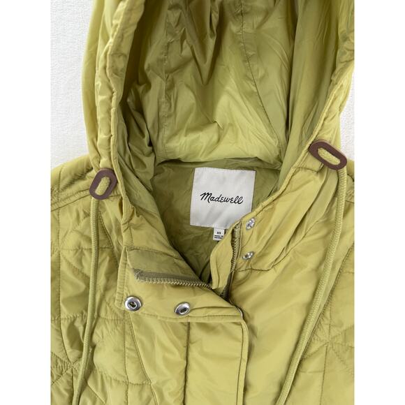 Madewell Green Quilted Norris Poncho Puffer Coat Parka Oversized Jacket XS S M - Picture 5 of 7